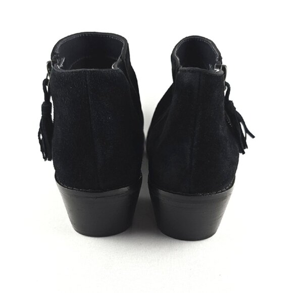 VIONIC Women's Joy Serena Black Suede Ankle Boots Side Zip Arch Support Size 8M - Picture 7 of 14